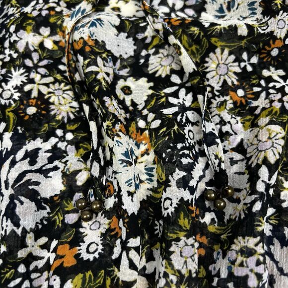 Intimately Free People Say It To Me Floral Ruffled Lace Bottom Bodysuit Large - Picture 8 of 11